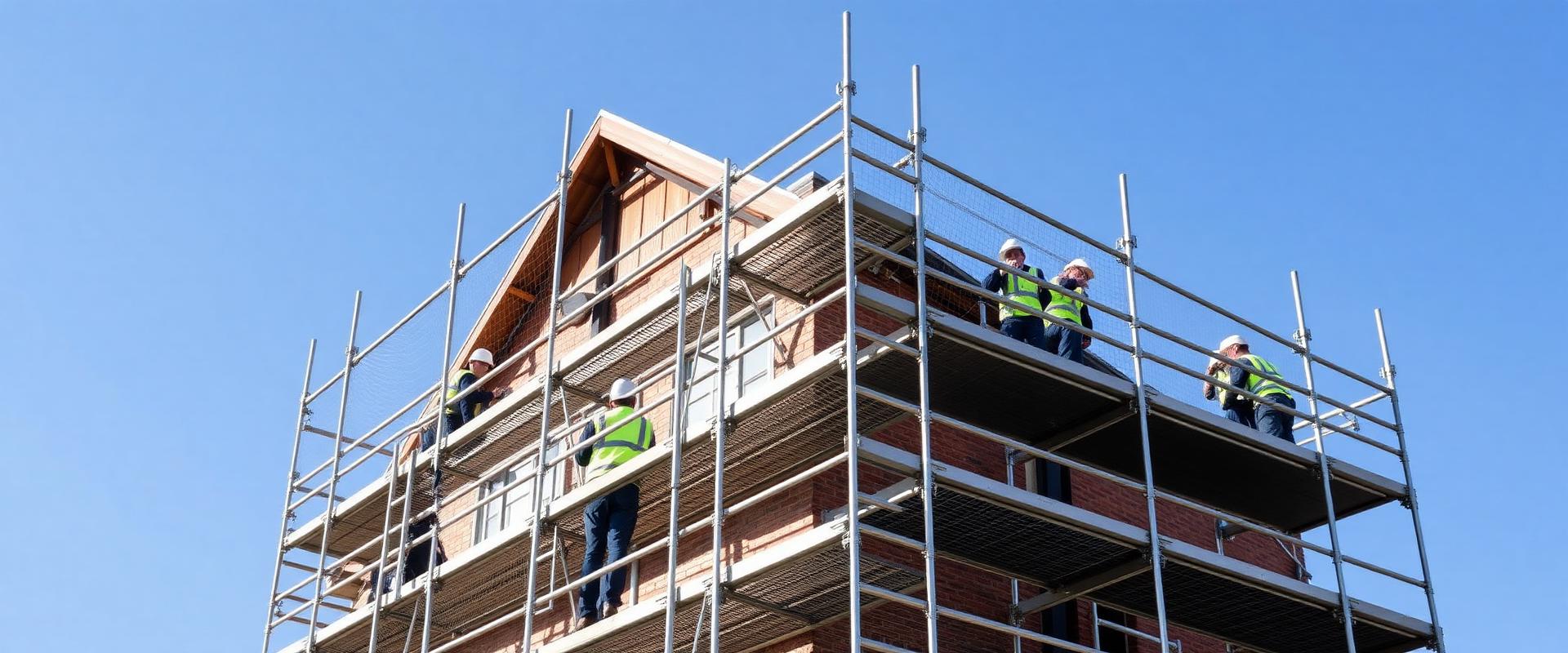 Armstrong Scaffolding team working on a construction site in Kent and the South East