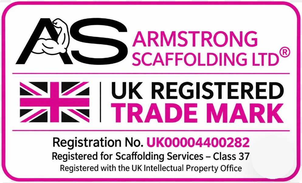 Armstrong Scaffolding Ltd, UK registered trade mark number UK00004400282, registered for scaffolding services in Class 37 with the UK Intellectual Property Office